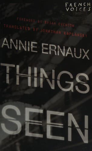 Cover image for Things seen