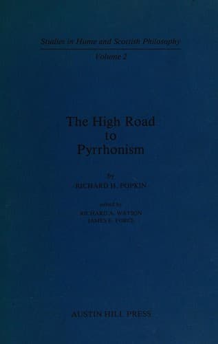 Cover image for The high road to Pyrrhonism