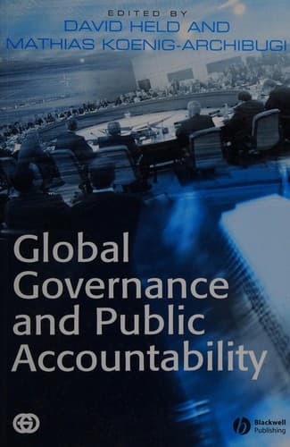 Cover image for GLOBAL GOVERNANCE AND PUBLIC ACCOUNTABILITY; ED. BY DAVID HELD.