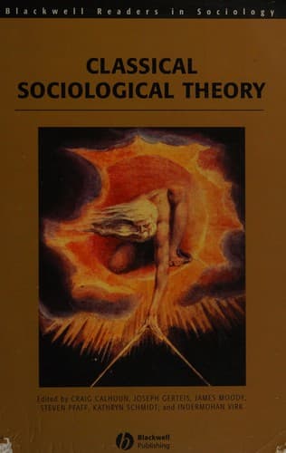 Cover image for Classical sociological theory