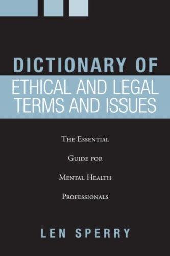Cover image for Dictionary of Ethical and Legal Terms and Issues
