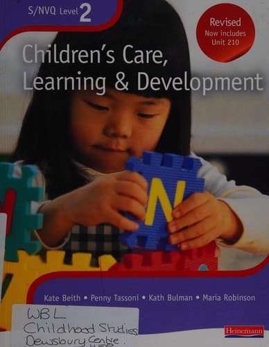Cover image for Children's care, learning and development