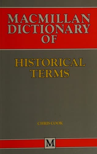 Cover image for Dictionary of historical terms
