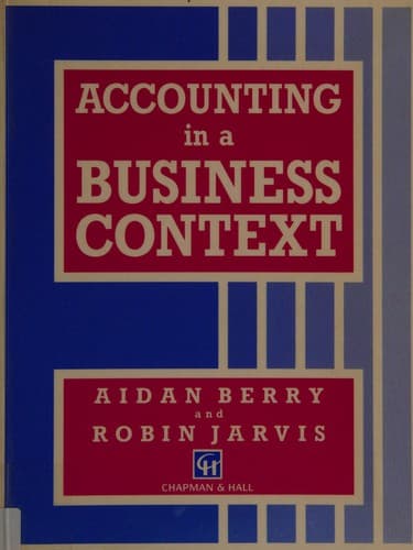 Cover image for Accounting in a Business Context (Business in Context)