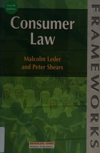 Cover image for Consumer law