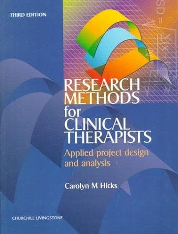 Cover image for Research methods for clinical therapists