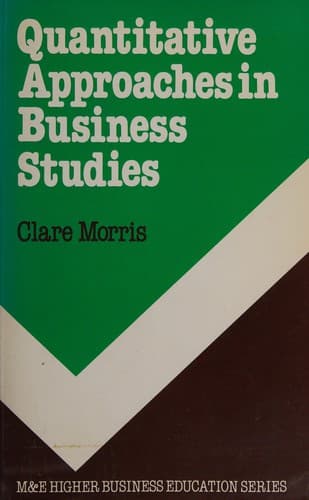 Cover image for Quantitative approaches in business studies