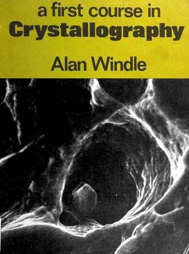 Cover image for A first course in crystallography