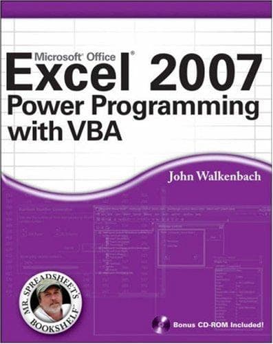 Cover image for Excel 2007 Power Programming with VBA (Mr. Spreadsheet's Bookshelf)