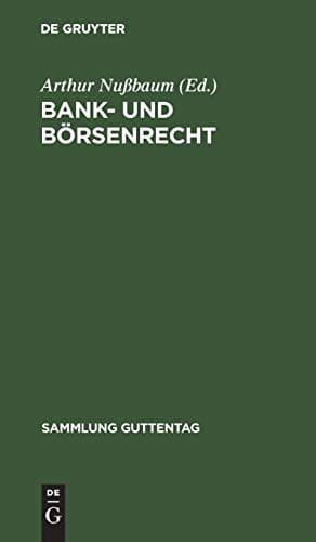 Bank- und Börsenrecht
