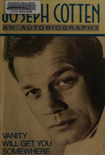 Cover image for Vanity will get you somewhere