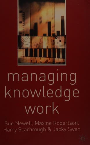 Cover image for Managing knowledge work