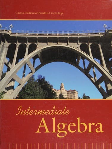 Cover image for Intermediate algebra