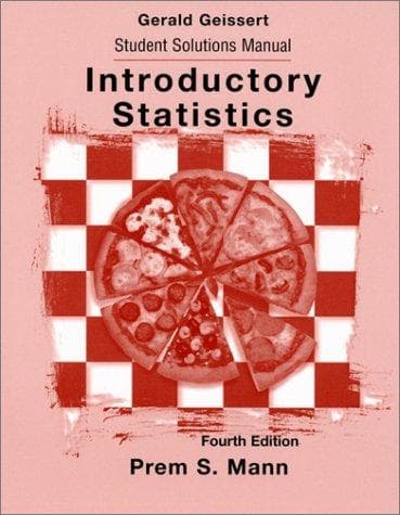 Cover image for Introductory Statistics (Student Solutions Manual)