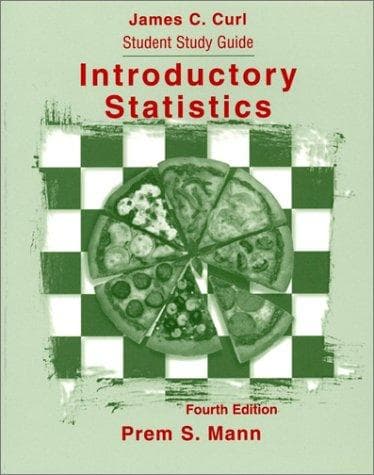 Cover image for Introductory Statistics, Student Study Guide