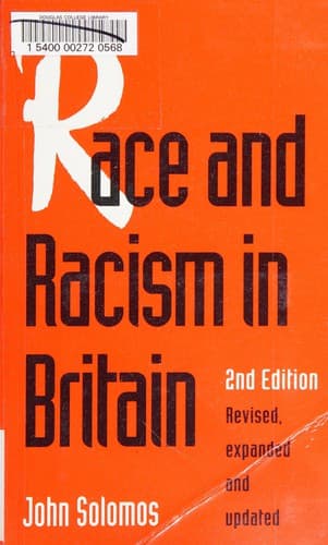 Cover image for Race and racism in Britain