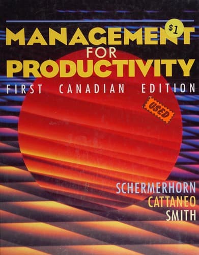Cover image for Management for productivity