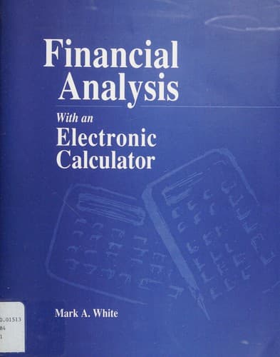 Cover image for Financial analysis with an electronic calculator