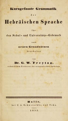 Kurzgefasste Grammatik der hebräischen Sprache für den Schul- und Universitätsgebrauch