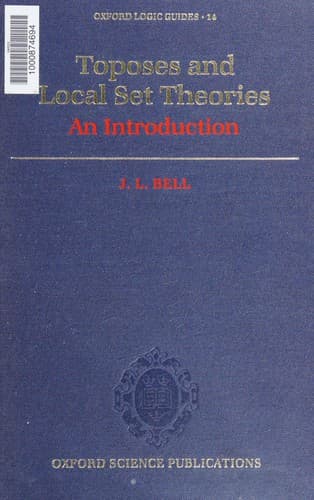 Cover image for Toposes and local set theories.