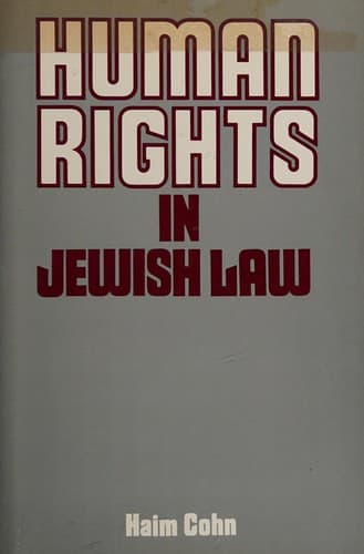 Cover image for Human rights in Jewish law