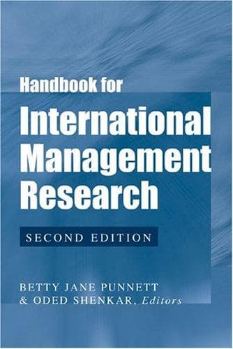Cover image for Handbook for International Management Research