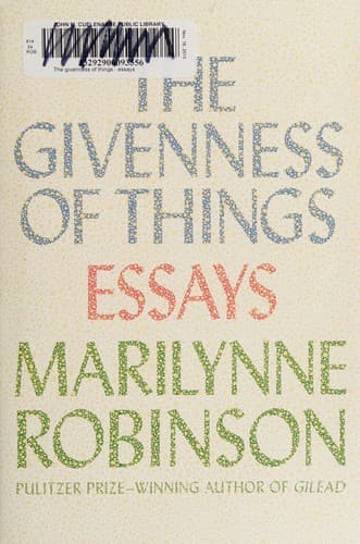 Cover image for The Givenness of things