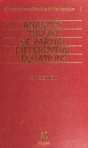 Cover image for Analytic theory of partial differential equations