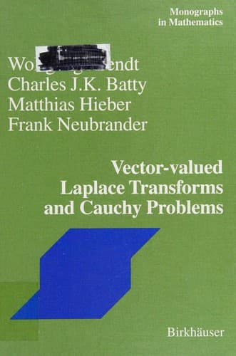 Cover image for Vector-valued Laplace transforms and Cauchy problems