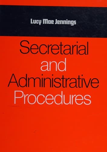 Cover image for Secretarial and administrative procedures