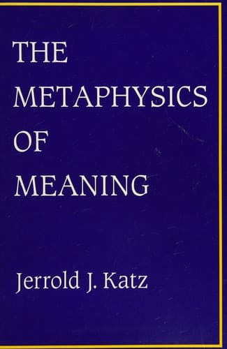 Cover image for The metaphysics of meaning