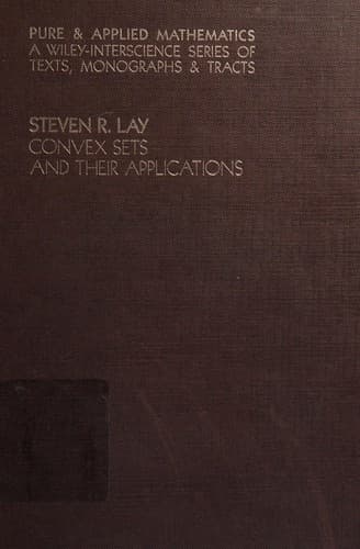 Cover image for Convex sets and their applications