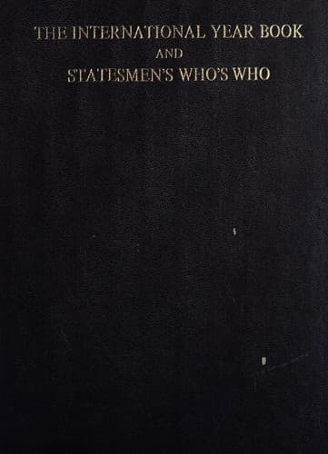 The international yearbook and statesman's who's who