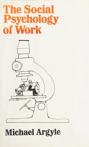 Cover image for The social psychology of work.