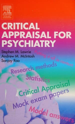 Cover image for Critical appraisal for psychiatry