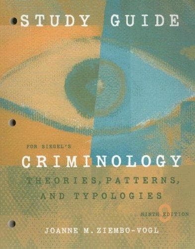 Cover image for Study Guide for Siegel's Criminology