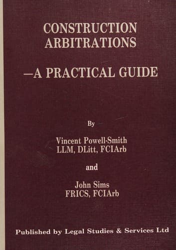 Cover image for Construction arbitrations