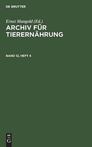 Cover image for Archiv für Tierernährung
