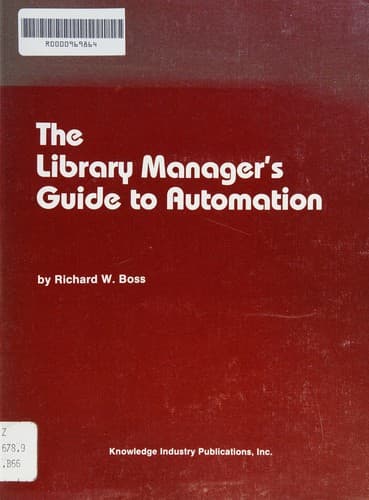 Cover image for The library manager's guide to automation