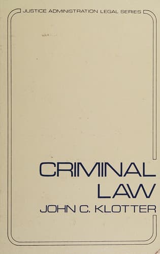 Cover image for Criminal law