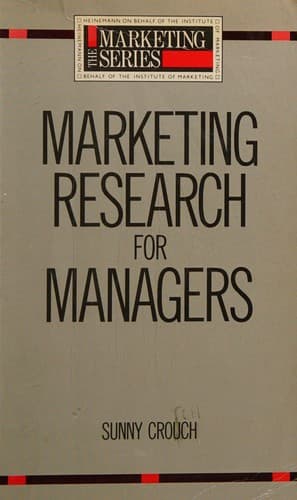Cover image for Marketing research for managers