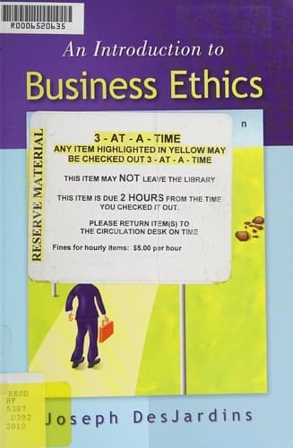 Cover image for An introduction to business ethics