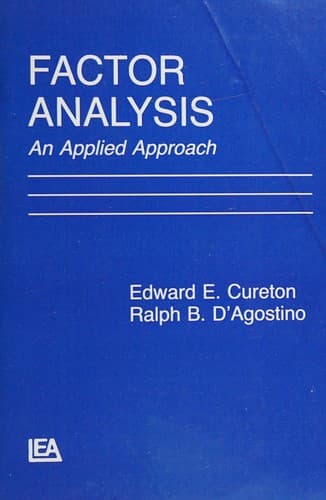 Cover image for Factor analysis