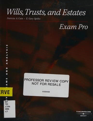 Cover image for Wills, trusts, and estates