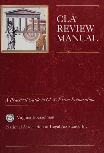 Cover image for CLA review manual