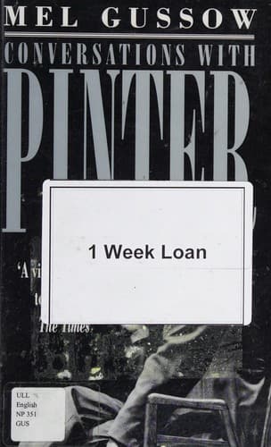 Cover image for Conversations With Pinter