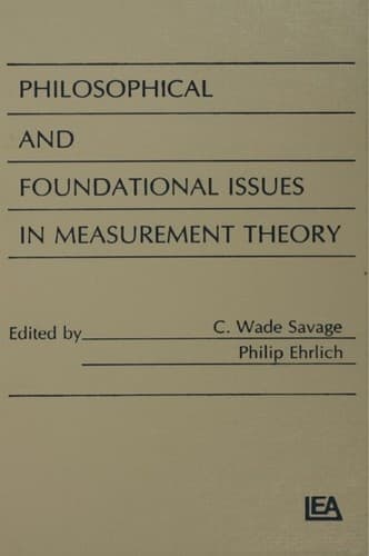 Cover image for Philosophical and foundational issues in measurement theory