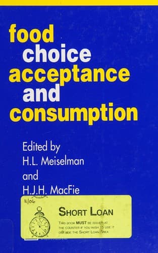 Cover image for Food choice, acceptance and consumption