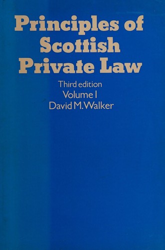 Cover image for Principles of Scottish private law
