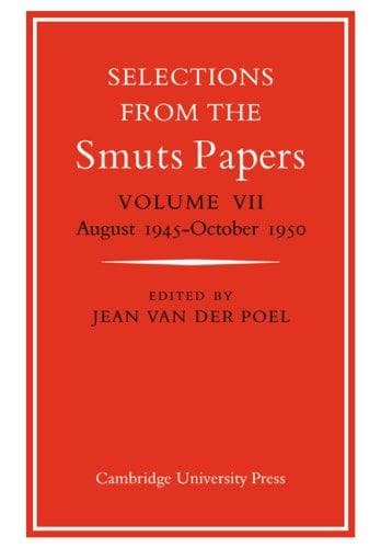 Cover image for Selections from the Smuts Papers